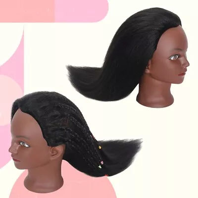 100% Human Hair Mannequin Head With Human Hair Afro Fluffy Light Yaki Kinky • $24.67