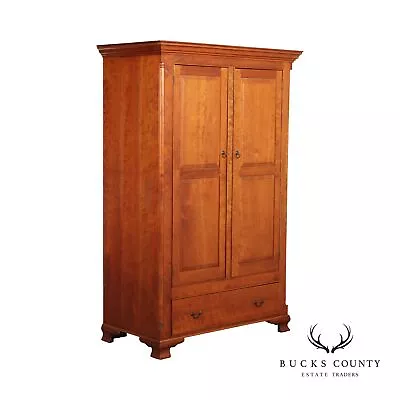 David Smith Bench Made Chippendale Style Cherry Armoire Cabinet • $2895