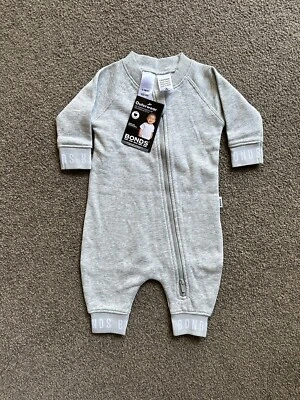 NWT Bonds Baby Grey Zippy Wondersuit Size 000(0-3 Months)NEW WITH TAGS • $12