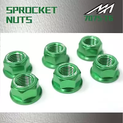 Green CNC Rear Sprocket Nuts  For Kawasaki KR1-KR1S 250 All Years • $38.58