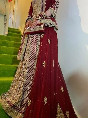 £299 • Buy Red Indian Pakistani Wedding Bridal Lehnga