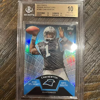 Cam Newton 2011 Topps Rookie Refractors #tmb1 Bgs Pristine 10 Nfl Football Rc • $74.01