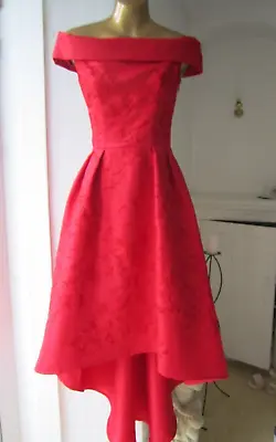 £25 • Buy Chi Chi London Red Size 6 Bardot Dip Hem Look Aso Midi Maxi Dress