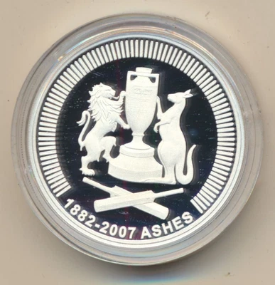 $49.99 • Buy Australia: 2007 $5 Cricket Ashes Silver 1.167oz Proof Cat $75 Scarce