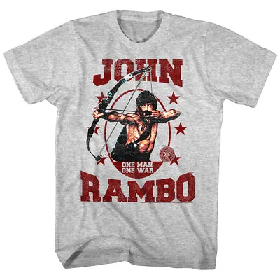 John Rambo One Man One War Men's T-Shirt Explosive Bow Arrow Action Movie Tee • $26.99