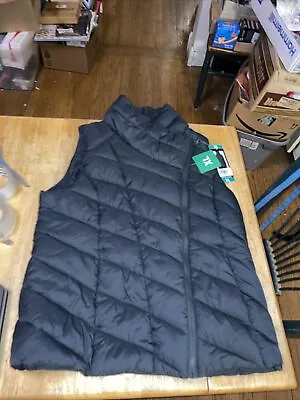 Nicole Miller Womens Black Vest Pockets Quilted Lightweight #1615638 XL New NWT • $25.95