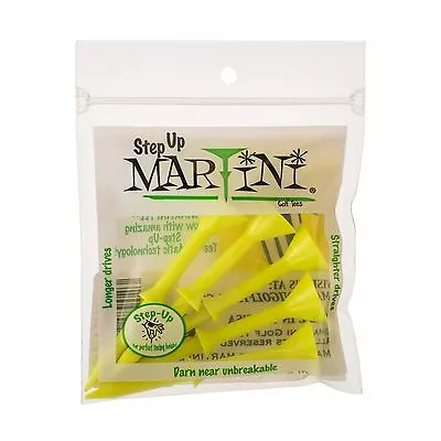  Lot Of 20 Yellow Authentic Martini Step Up Golf Tees (4 Pack Special) + Bonus • $22.95