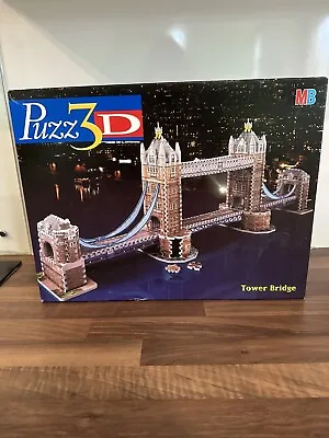 Puzz 3d Mb Games - Tower Bridge - 819 Piece 3d Jigsaw Puzzle - Vintage 1997  • £20