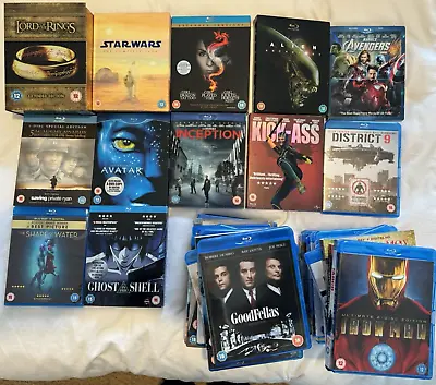 48 Movie Blu Ray Collection✅incl. Star Wars LotR Marvel Avatar✅all Boxed✅ • £189