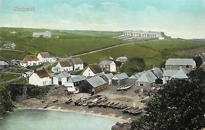 Vintage Postcard Cadgwith Village & Fishing Port Cornwall England UK Unposted • £11.72
