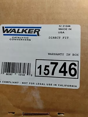 New Walker 15746 Catalytic Converter Direct Fit Style 35.38  Stainless Steel  • $198