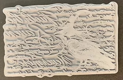Rubber Stamp Edgar Allen Poe Raven Script Background • $12.99