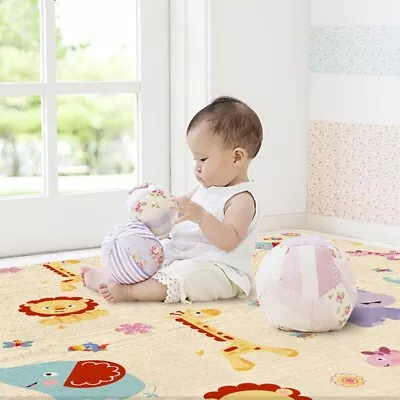 2Side Baby Play Mat Crawling Soft Blanket Folding Cartoon Waterproof Picnic Carp • £12.69