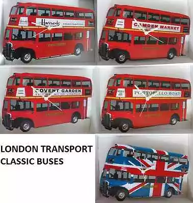 London Transport Bus Wall Clock.regent (rt) / Routemaster.new & Boxed.5 Styles. • £16.99