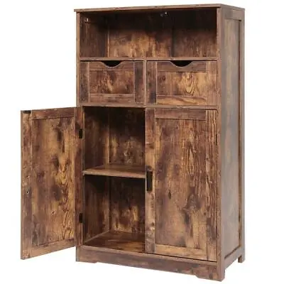Storage Cabinet With 2 Drawers & Shelves Freestanding Storage Cabinet With Door • $109.99