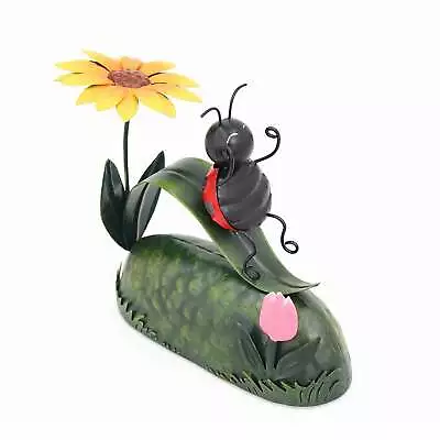 CLEARANCE Miniature Metal Life Ladybird Slide Garden Ornament Primus Statue • £5.99