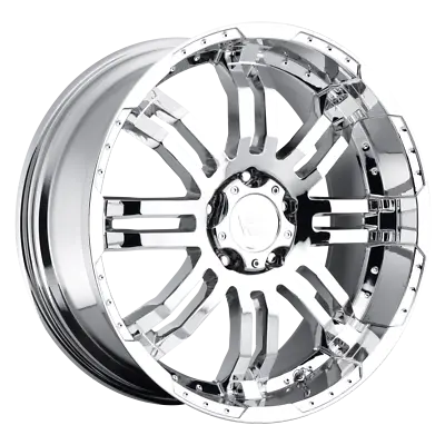 (2) 17x8.5 +18 5x139.7 5x5.5 Vision Warrior Chrome Wheels/rims 17 Inch 23958 • $484