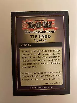 Yu-Gi-Oh Tip Card #35/50 • £0.99