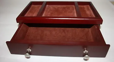 Mens Personal Valet Jewelry Dresser Box With Drawer • $14.95