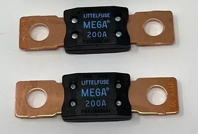 Littelfuse 0298200 MEGA Bolt-Down Fuse 200A Time Delay 32V 298 Series Pack Of 2 • $16.99