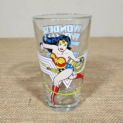 Wonder Woman DC Comics 16 Oz Pint Glass Toon Tumbler Made In USA MINT Cond • $18