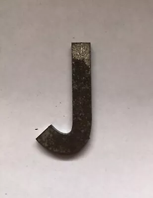 Metal Letter “J” - 2” Inch Tall X 3/16” Thick Machine Cut Letters • $1.25