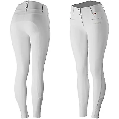 B Vertigo Tiffany Women's Silicone Full Seat Breeches -Bright White - US 28 • $241.99