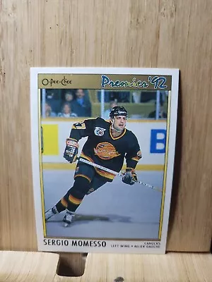 SERGIO MOMESSO🏆O-PEE-CHEE Premier '92 #55 NHLPA Card🏆 FREE POST • $4