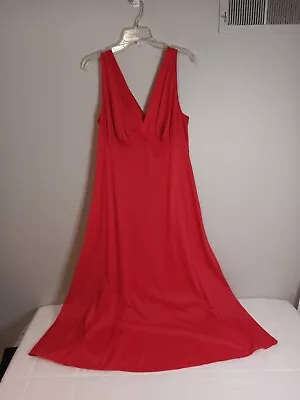 Vintage Vanity Fair Nylon Nightgown Red Sz Large • $24.99