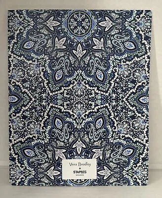 Vera Bradley Pocket Folder Bon Bon Medallion Blue (1 Folder With 2 Pockets )new • $11.50