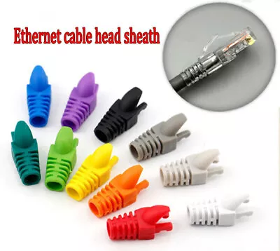 RJ45 Adapter Cap Strain Relief Boots Connector CAT5 CAT6 Protective Sleeve • $1.89