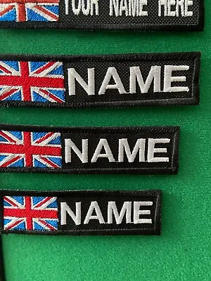 £3.99 • Buy Custom Personalised UNION FLAG Morale Patch Hook Backing 100x30mm