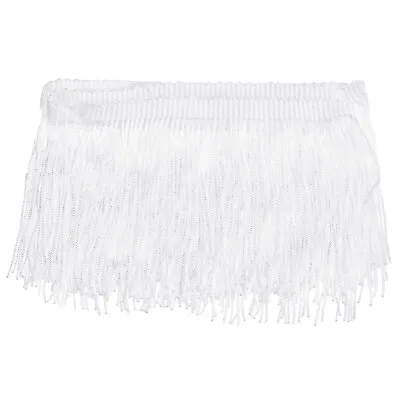 10 Yards 4 Inch Chainette Fringe Trim Tassel Sewing Trim For Clothe Bleach White • £12.10