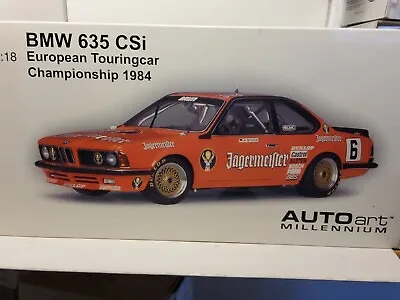 1/18 Autoart Bmw 635 Csi 1984 Etcc Jagermeister #6 Hans Stuck. • $116.19