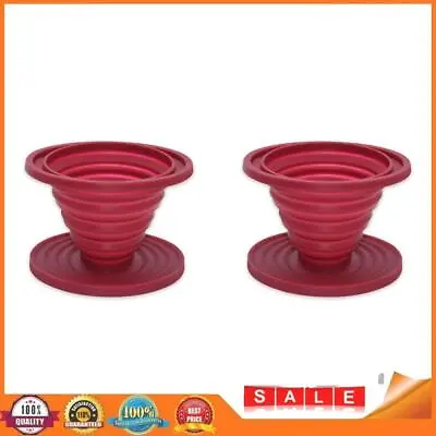 Collapsible Silicone Coffee Dripper Filter Reusable Foldable Cone Drip Cup • £10.69