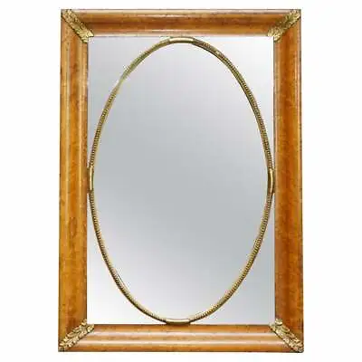Stunning 19th Century Burr Walnut French Mirror With Giltwood Decoration • £2750