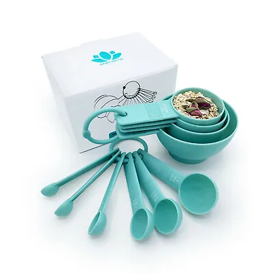 BARCHASB Stylish Measuring Cups And Spoons Set 10 Pieces For Cooking & Baking  • £10.99