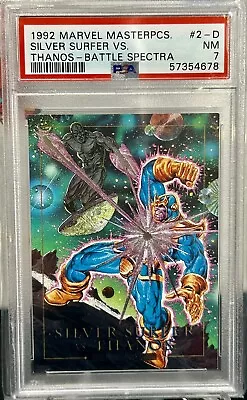 SILVER SURFER VS. THANOS PSA 7 # 2-D 1992 Marvel Masterpieces Battle Spectra 🔥 • $9.95