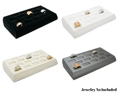Novel Box 18 Slot Ring/Cufflink Tray Stand Holder Jewelry Display 8.2X4.5X1.75  • $17.99