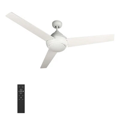 $253.99 • Buy KENDRICK 52  In. White 3 Blade Smart Ceiling Fan With LED Light & Remote.
