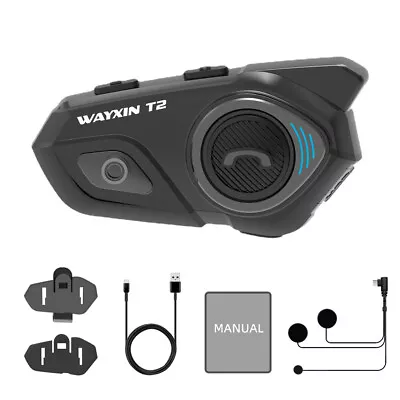 WAYXIN Motorcycle  Intercoms 2-Way 30M  Headset Noise Reduction R7J6 • $29.19