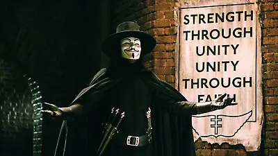 $12.97 • Buy 2006 V For Vendetta Movie Poster 16X11 Natalie Portman Hugo Weaving Evey 🩸🍿