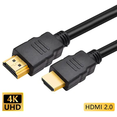 PREMIUM GOLD HDMI Cable 2.0 High Speed 0.5M/1M/2M/3M-10M  4K 2160p 3D Lead • £5.95