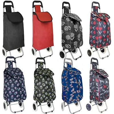 £16.99 • Buy Large Lightweight Wheeled Shopping Trolley Push Cart Luggage Bag With Wheels 