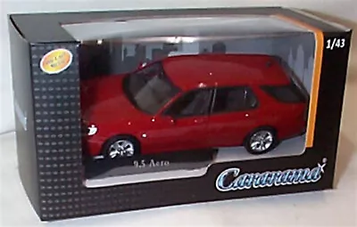 Saab 9.5 Aero In Deep Red 1998 1-43 Scale New In Box • £18.95