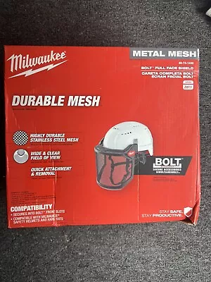 Milwaukee Tool Metal Mesh Bolt Full Face Shield - 48-73-1430 - Brand New • $58