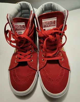 VANS X Marvel Captain Marvel Limited Edition SK8-Hi Tops Sneaker Shoes 7 M 8.5 W • $62.50