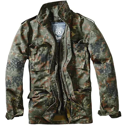 Brandit M65 Standard Jacket Vintage Travel Coat Tactical Mens Parka Flecktarn • $113.95