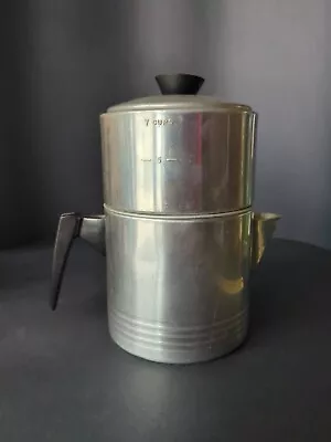 Vintage Chilton Wear 7 Cup Aluminum Stove Top Coffee Pot • $15