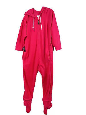 Forever Lazy Pajamas One Piece Fuchsia Pink Lounger XS Grinch Hand Painted Hood • $24.99